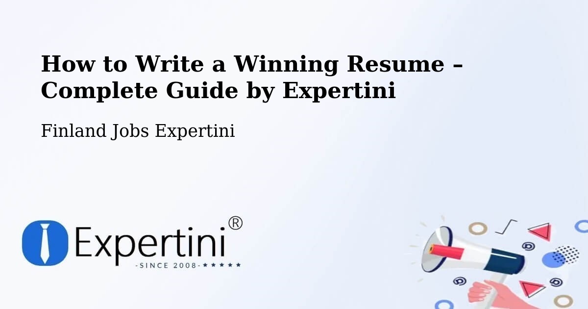 Resume Writing Guide for Job Seekers – Ulvila - Ulvila, Finland Jobs Expertini